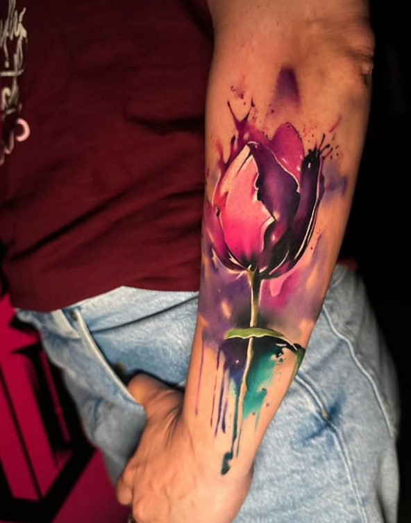Watercolour Tulip